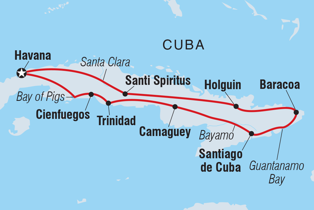 Map of Best Of Cuba including Cuba
