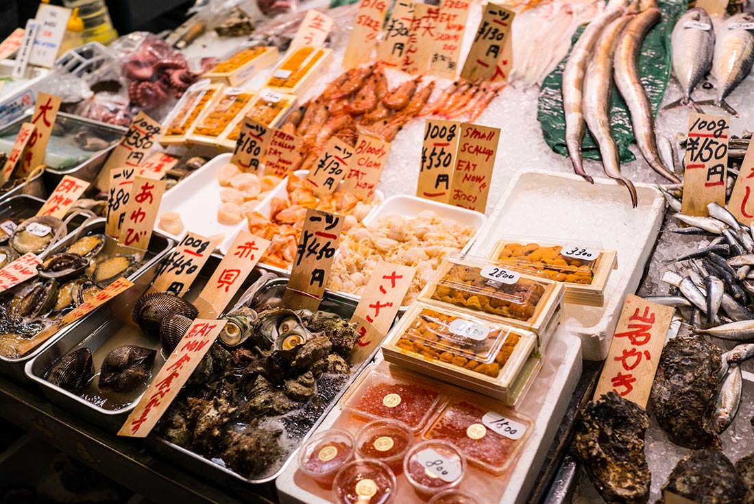 Nishiki Fish Market, Kyoto, Japan