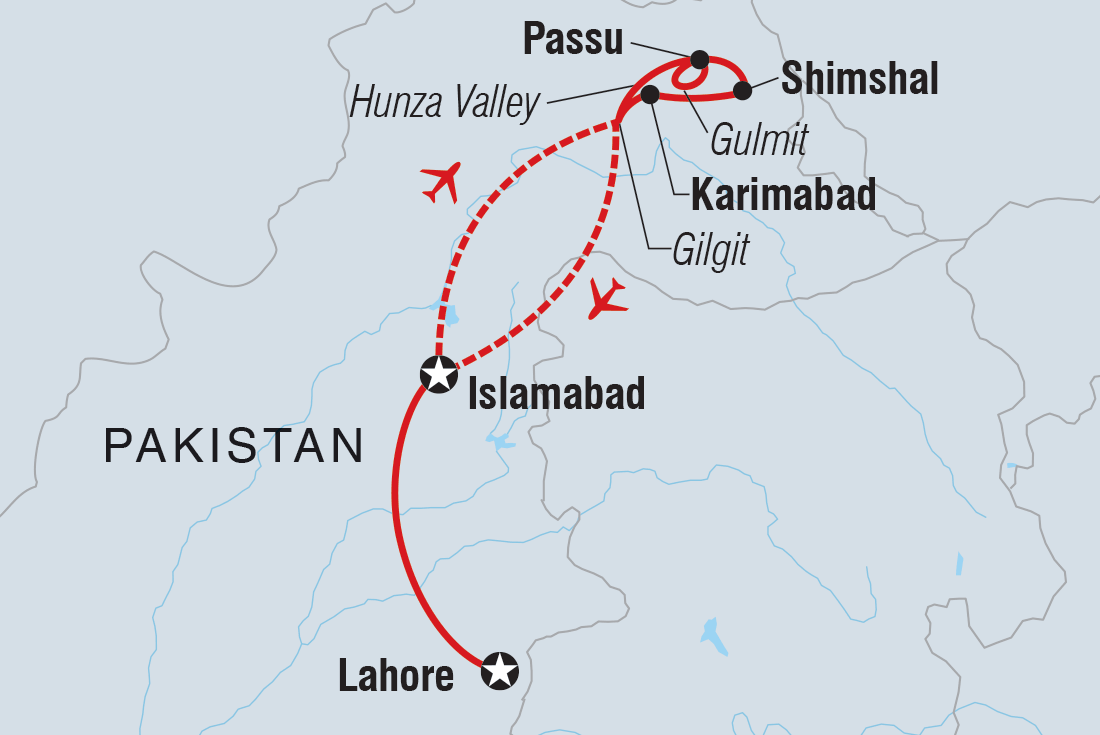 Map of Pakistan Expedition including Pakistan