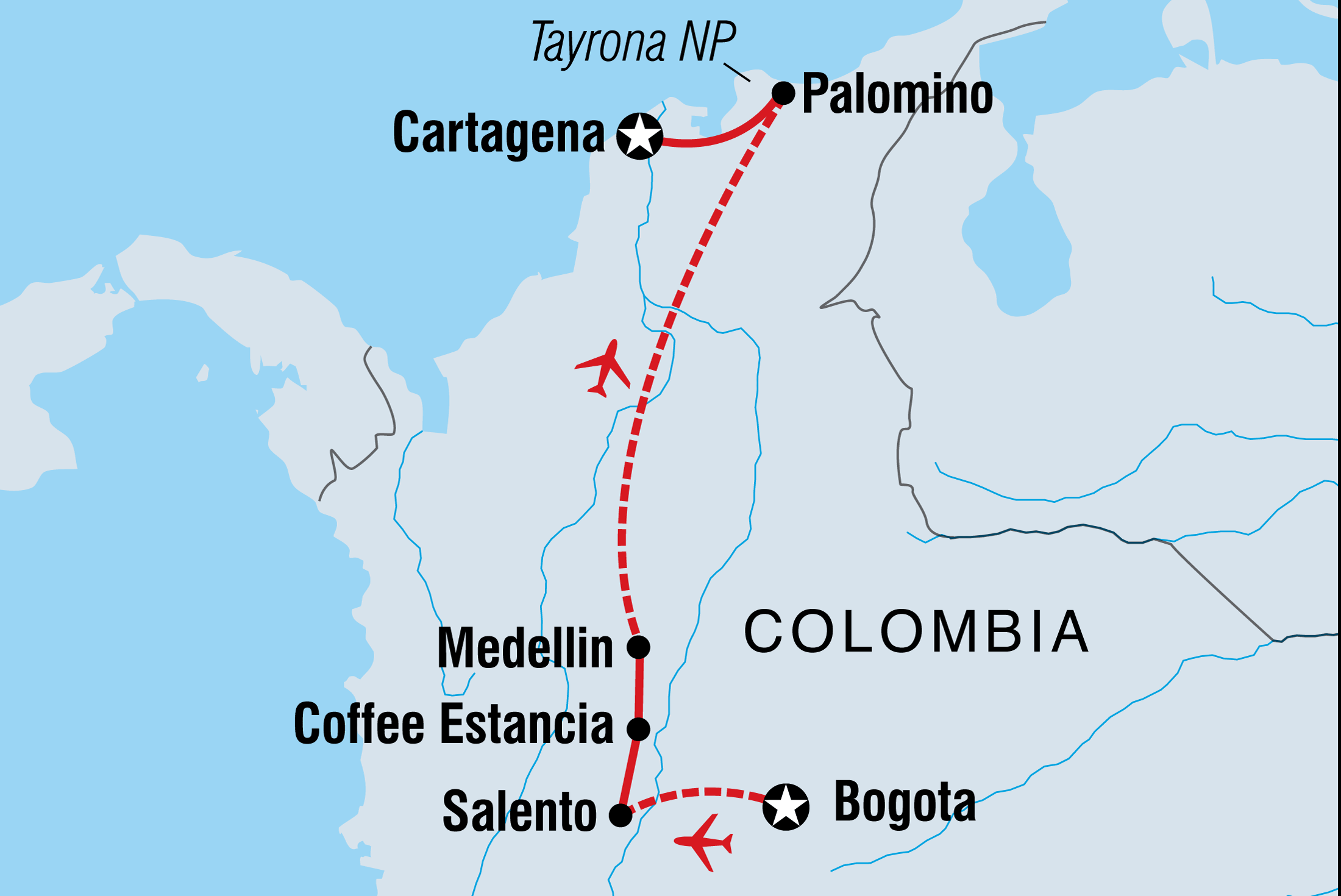 Map of Real Colombia including Colombia