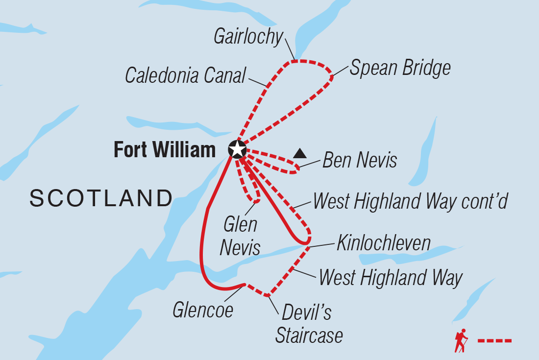 Map of Classic Walks Of Scotland including United Kingdom