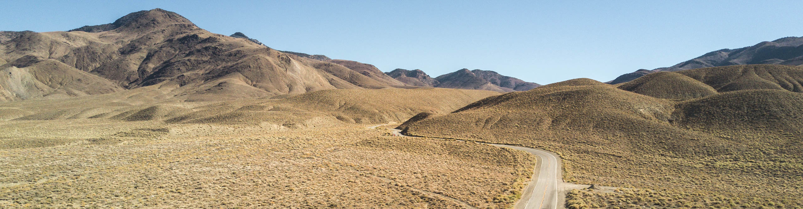 Road through desert in California, USA