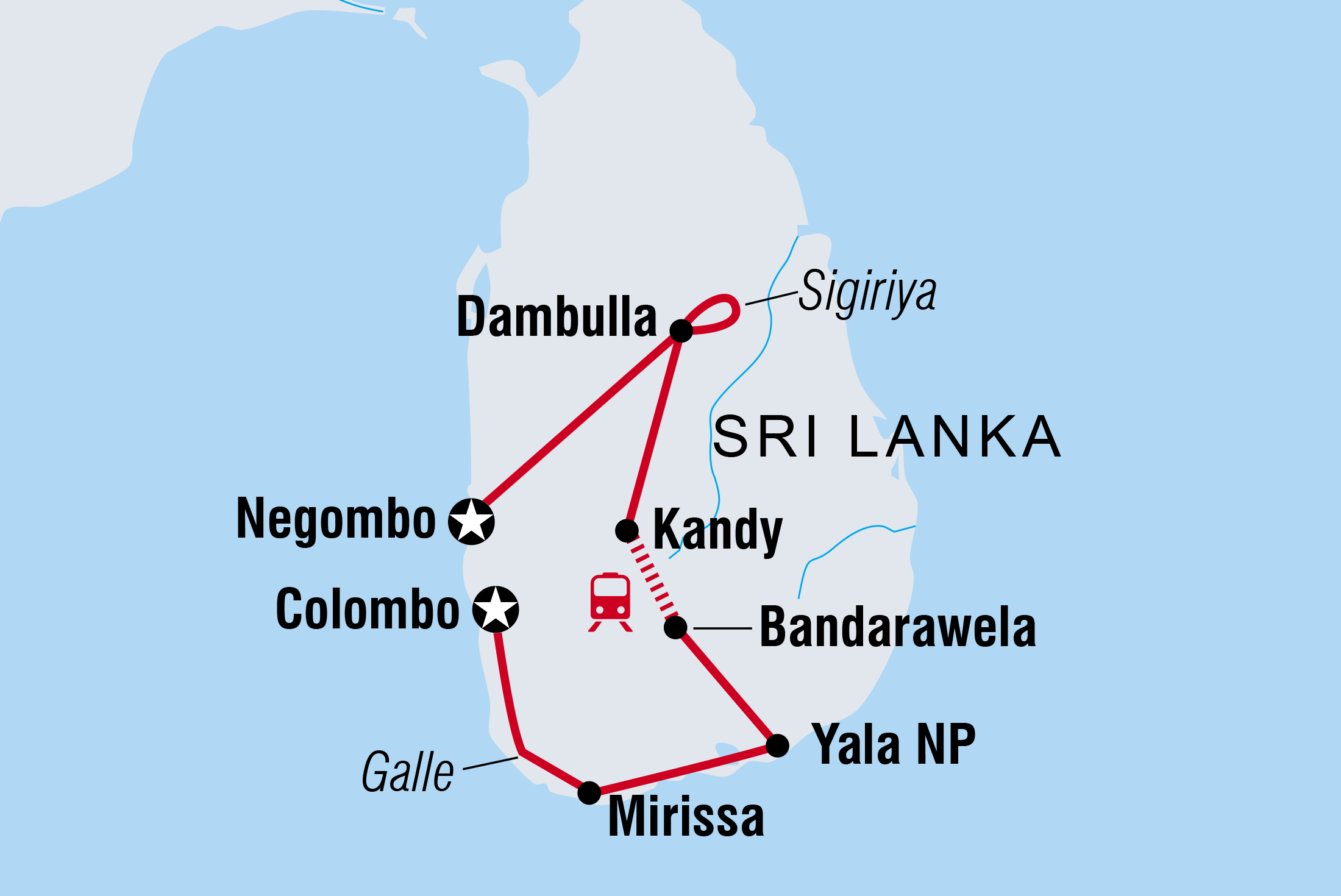 Map of Sri Lanka Real Food Adventure including Sri Lanka