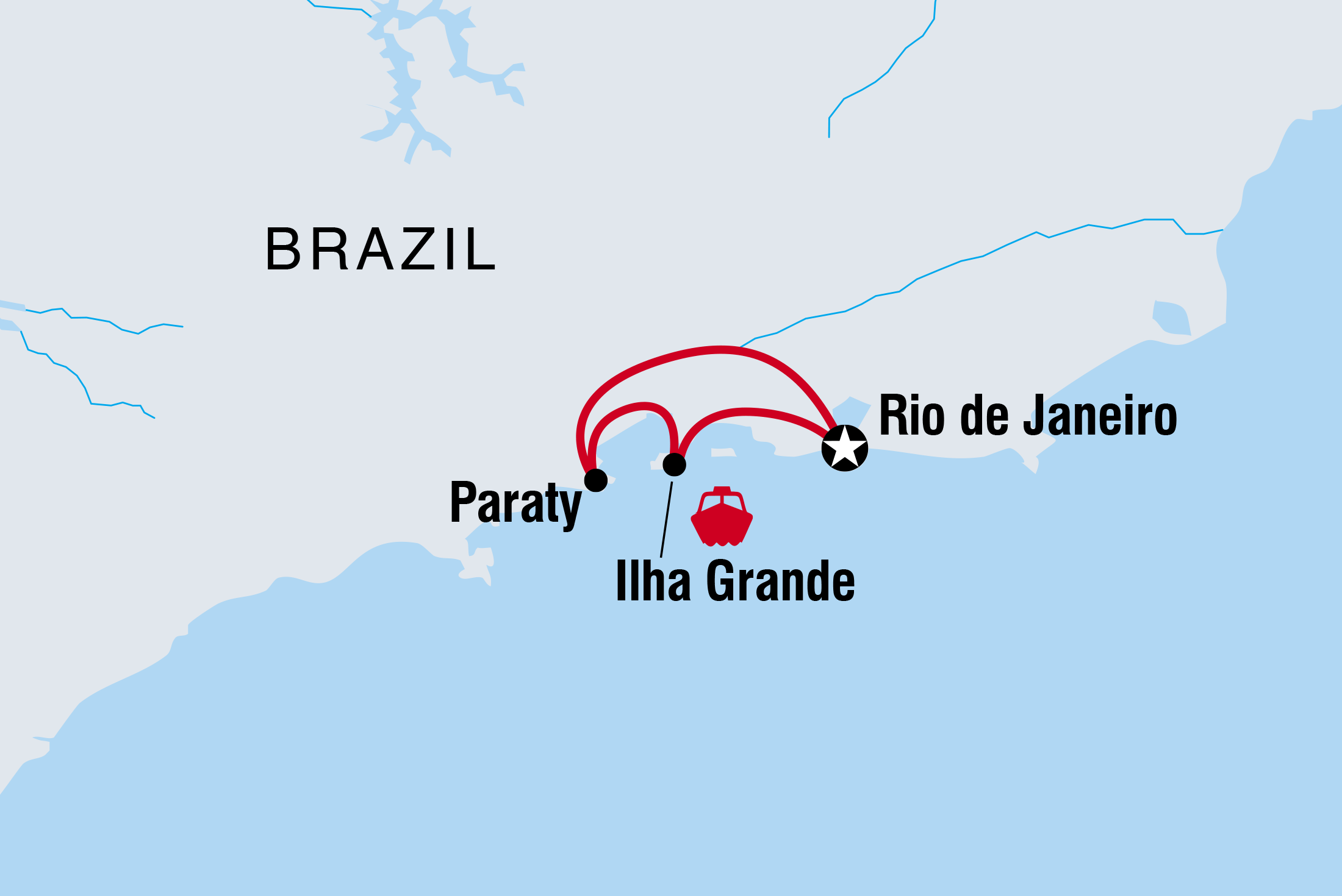 Map of Best Of Brazil including Brazil