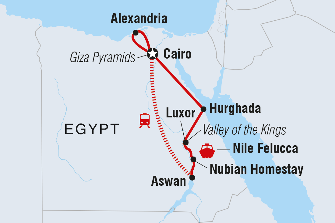 Map of Explore Egypt including Egypt