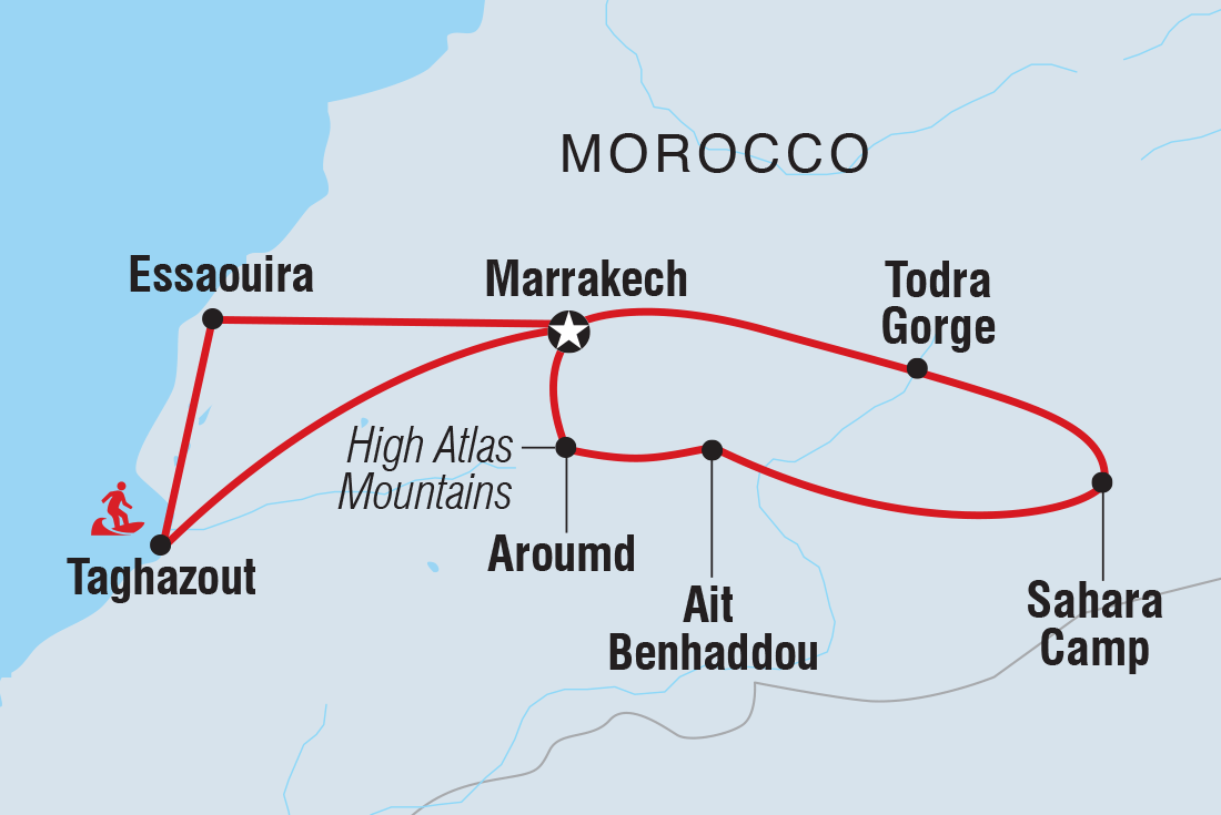 Map of Real Morocco including Morocco