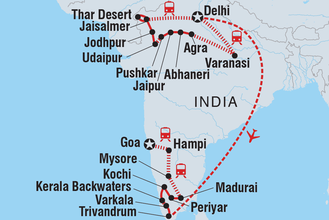 Map of Iconic India including India