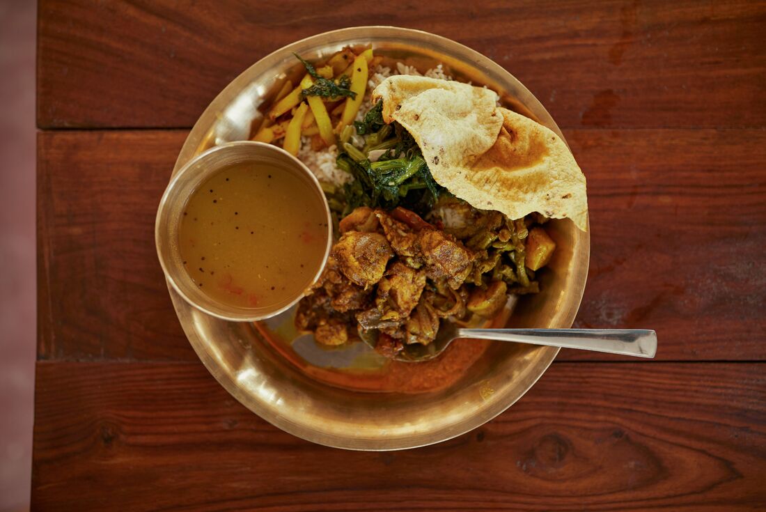 A dish of Nepalese food