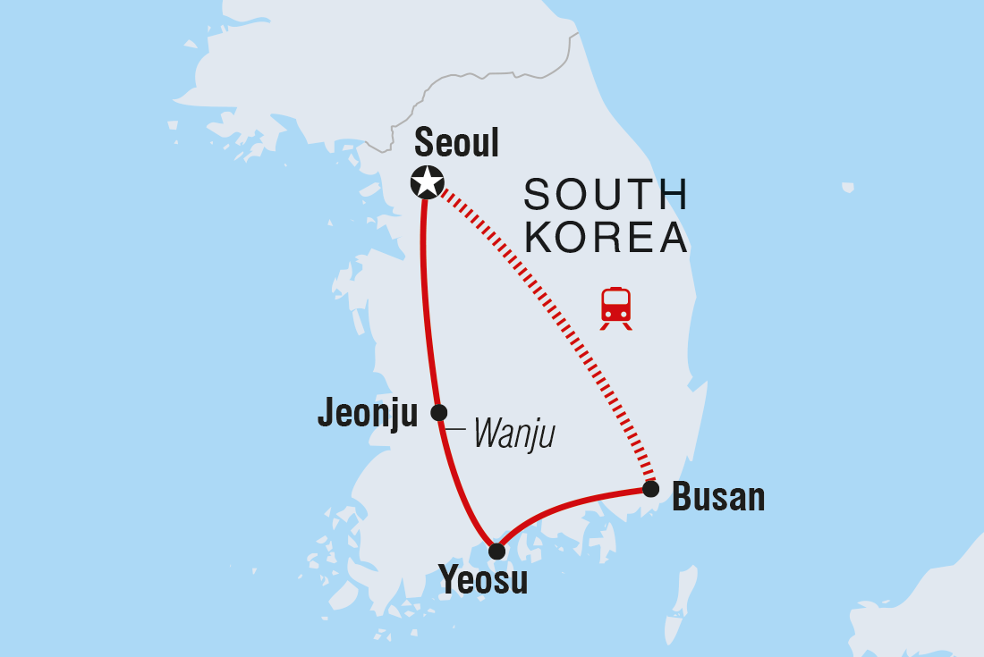 Map of Essential South Korea including Korea, Republic Of