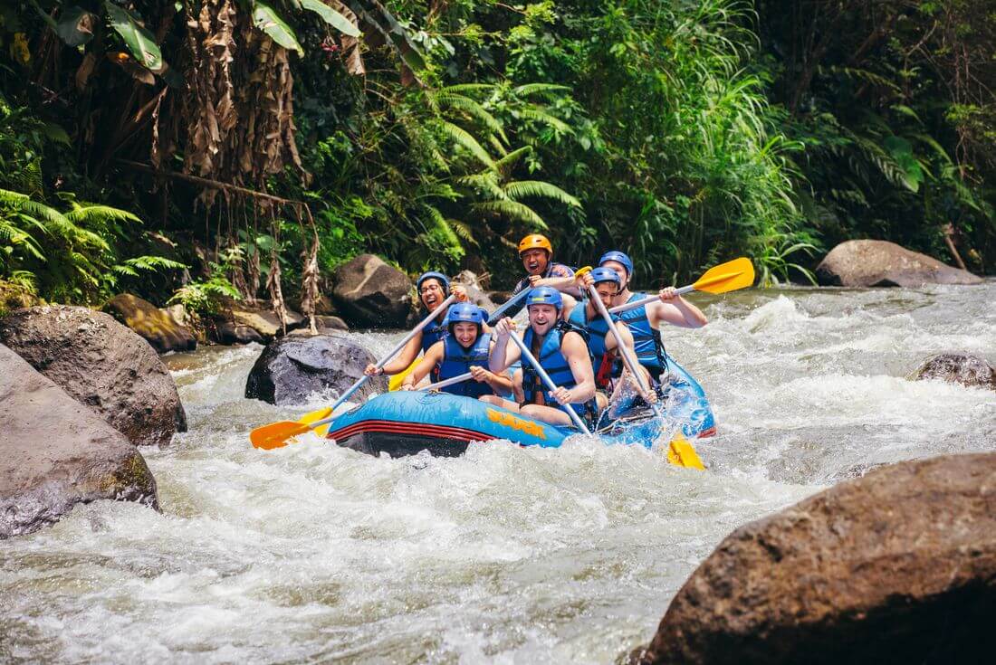 Witness white water rafting in Bali with Intrepid Travel