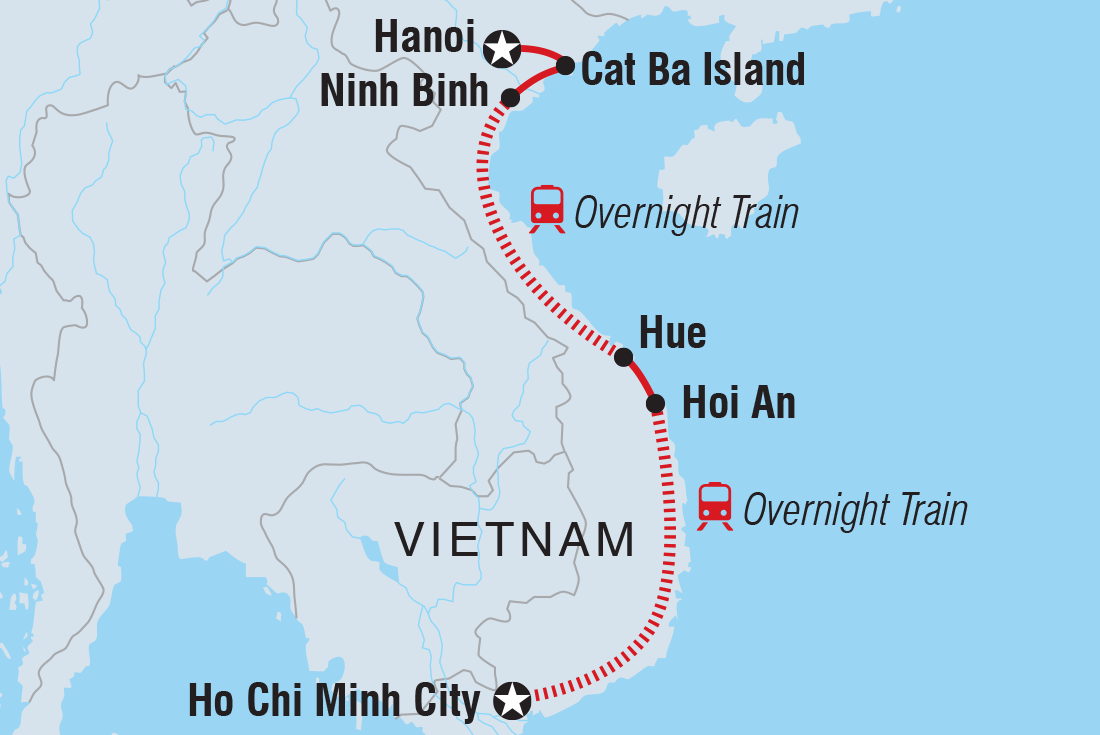 Map of Explore Vietnam including Vietnam