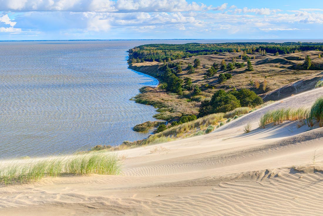 Curonian Spit sand dunes in Lituhuania