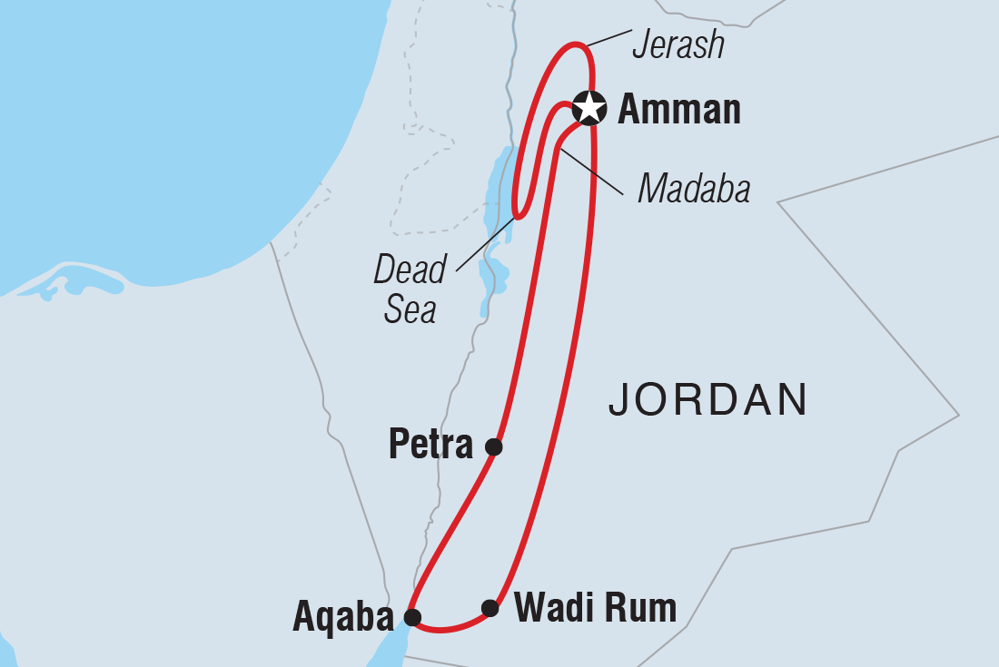Map of Jordan Discovery including Jordan