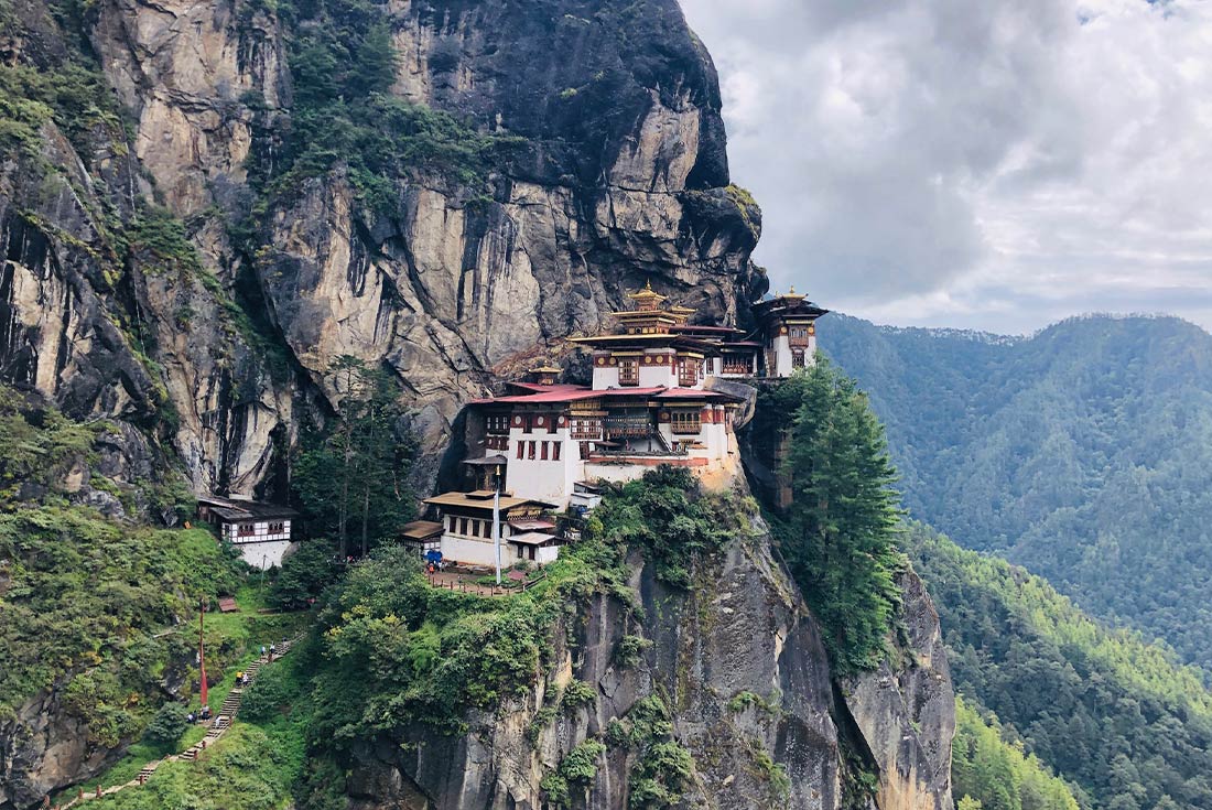 HNPB - View of the Tiger Monastery on hill in Bhutan