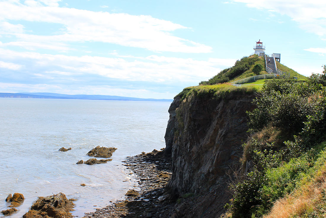 View of Cape Enrage lighthouse and coast, New Brunswick, Canada