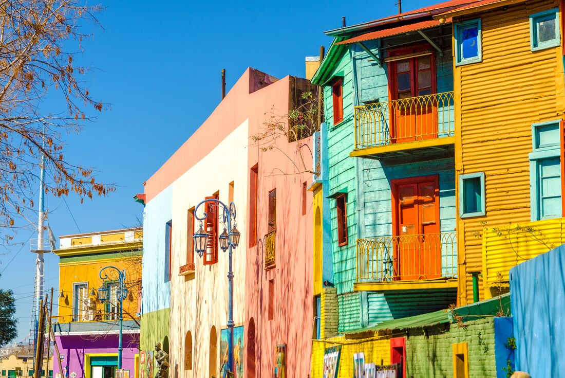 The colorful buildings in Caminito - Buenos Aires