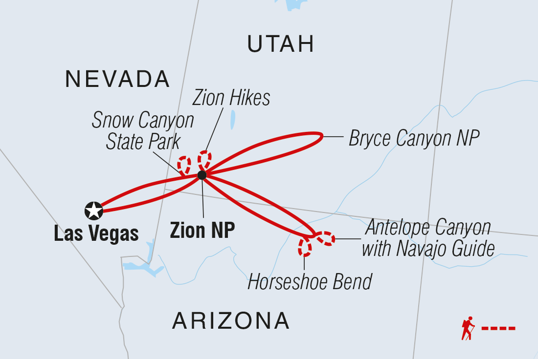 Map of Zion Glamping Adventure including United States Of America