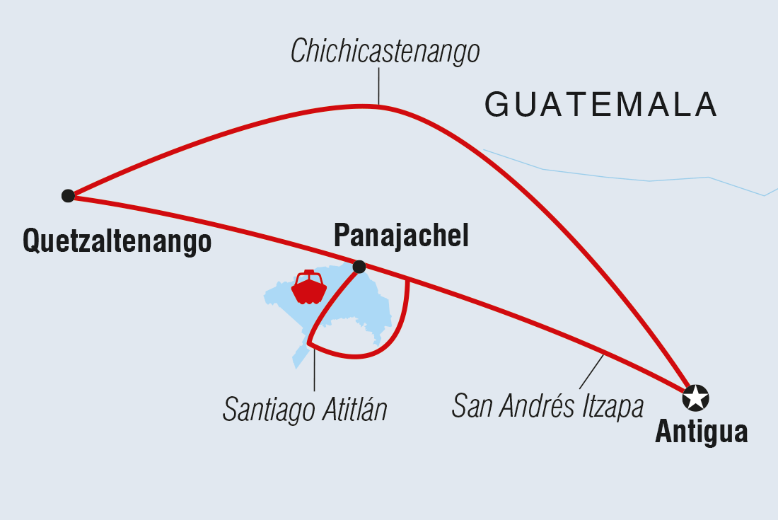 Map of Heart Of Guatemala including Guatemala