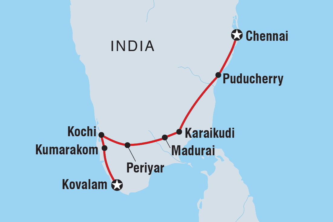 Map of Classic South India including India