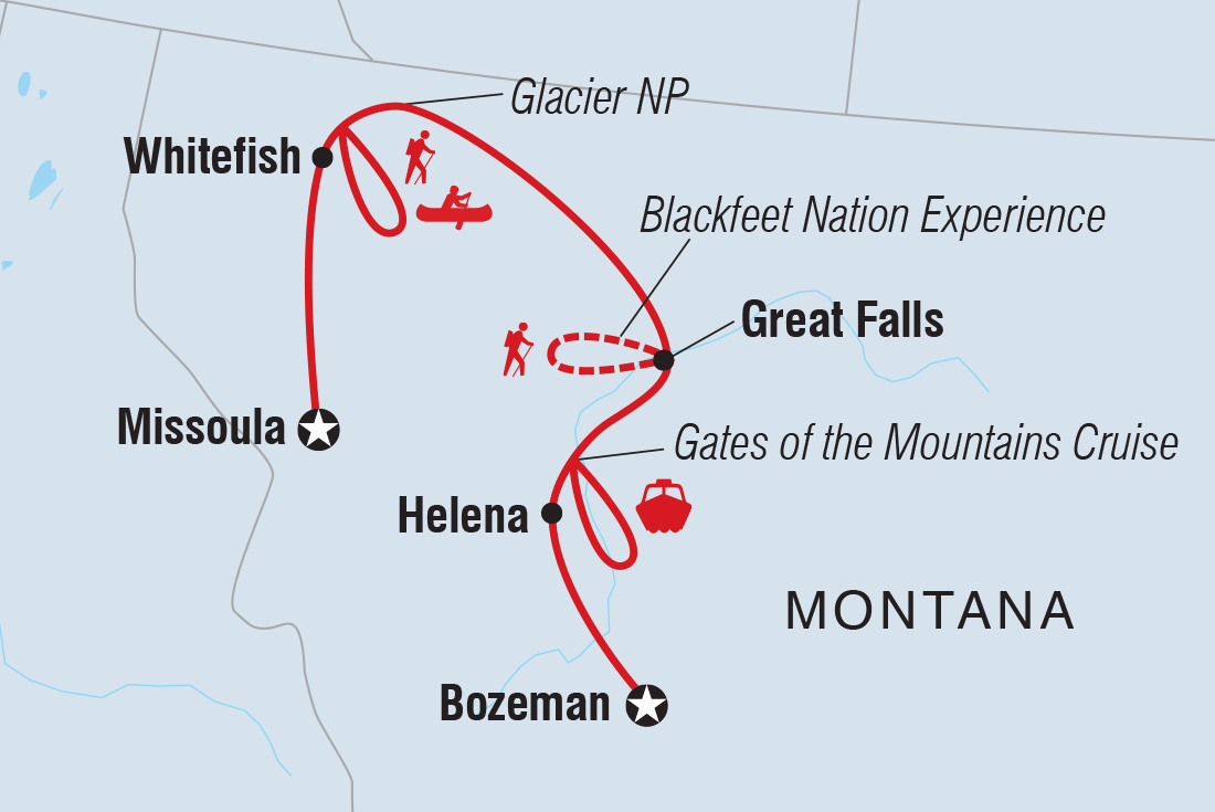 Map of Best Of Montana including United States Of America