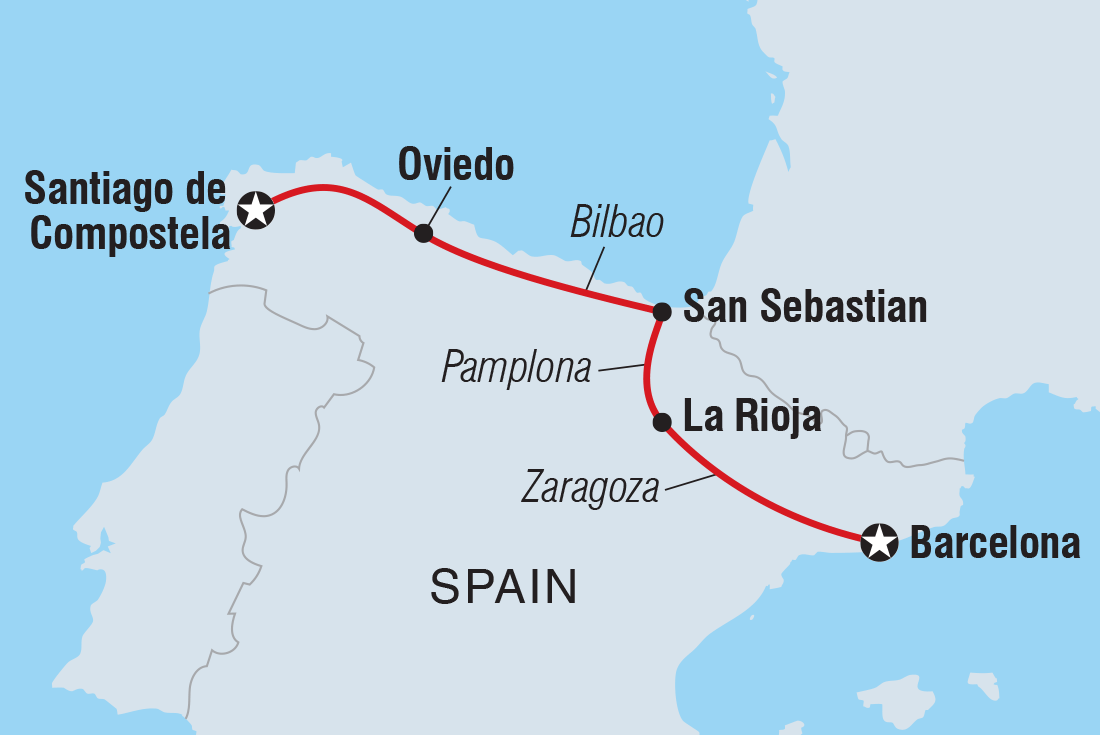 Map of Premium Northern Spain including Spain