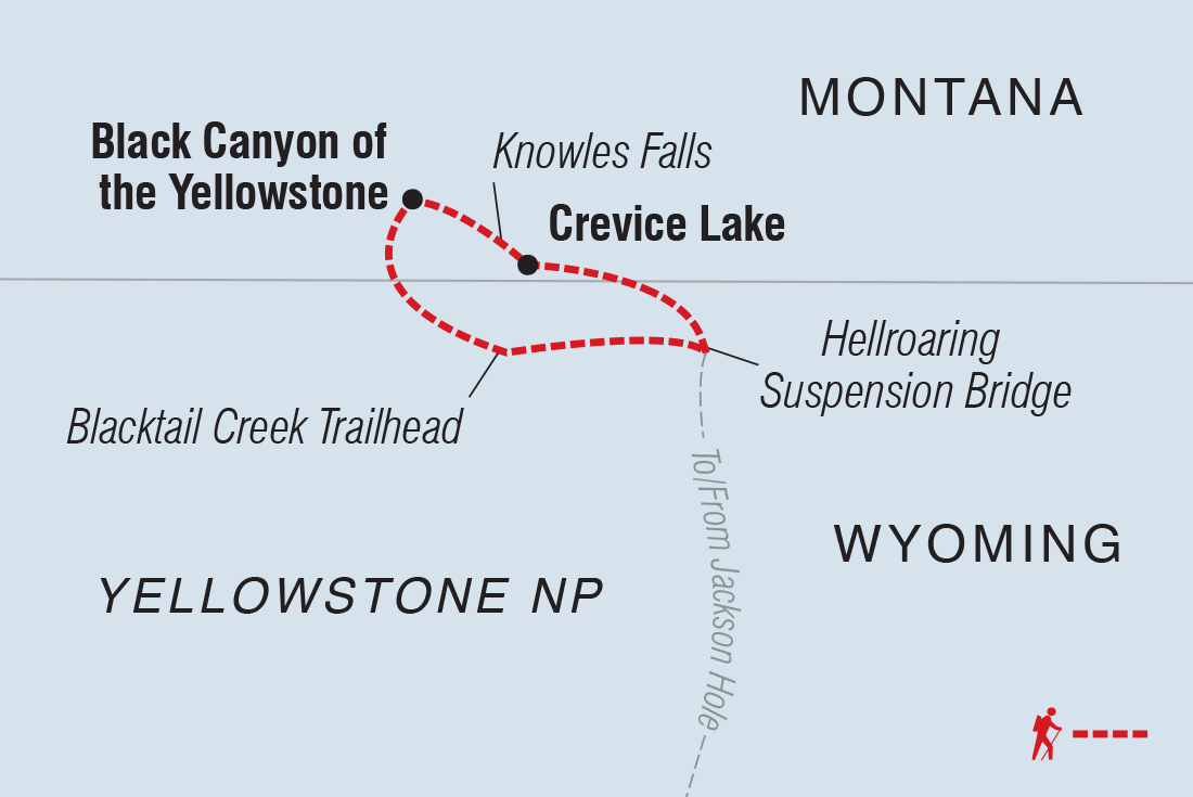 Map of Hiking And Backpacking In Yellowstone including United States Of America