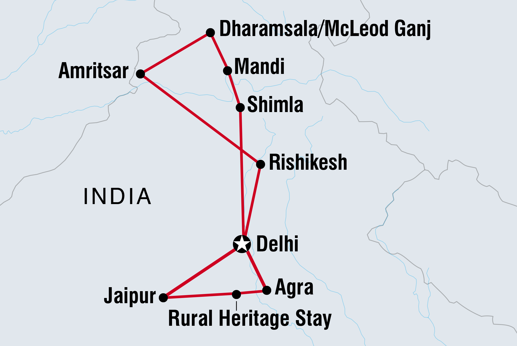 Map of Best Of India including India