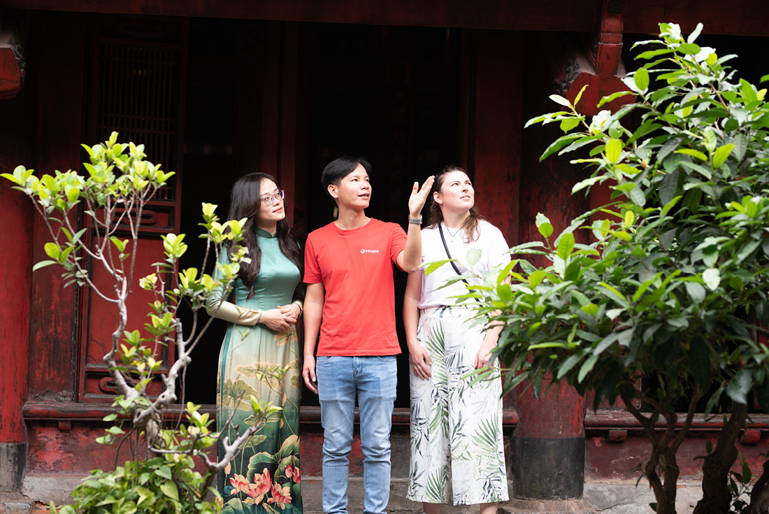 Intrepid Travel Vietnam Hanoi temple group
