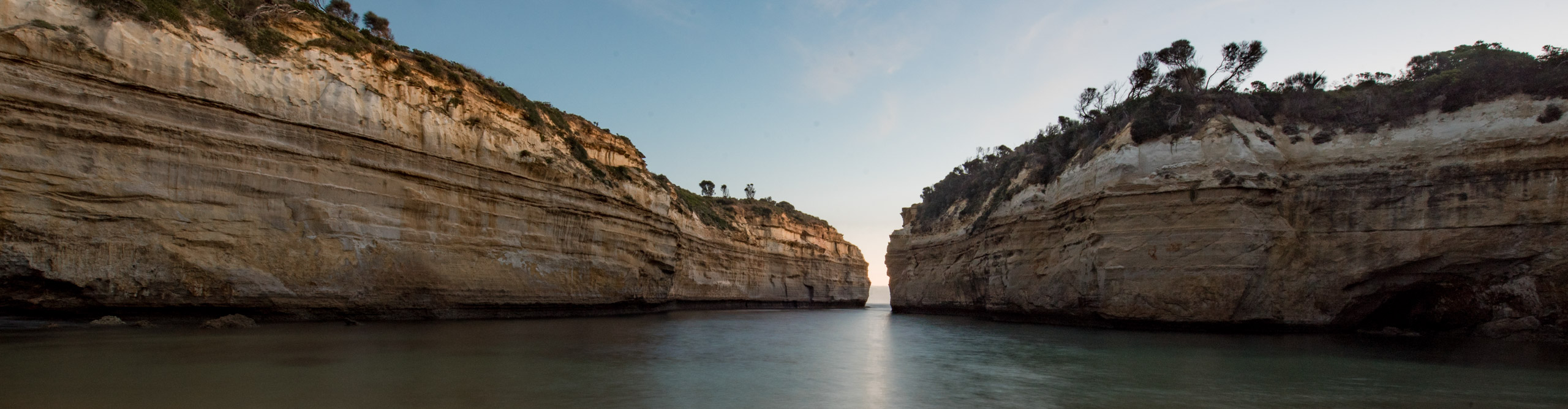 Long exposure of Loch Ard Gorge at sunset, along the Great Ocean Road