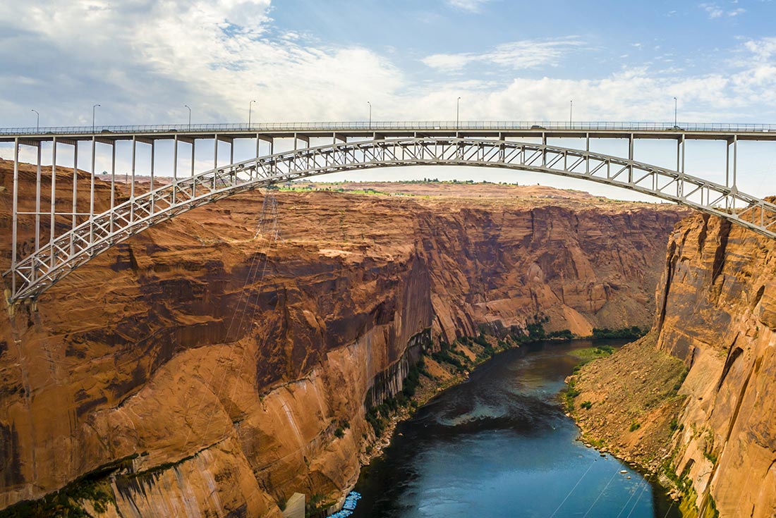 Old Navajo Bridge over Colorado River, Grand Canyon National Park, Arizona, USA