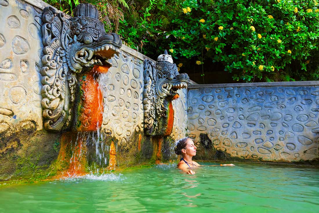 Stop for a soak at Banjar Hot Springs, Bali