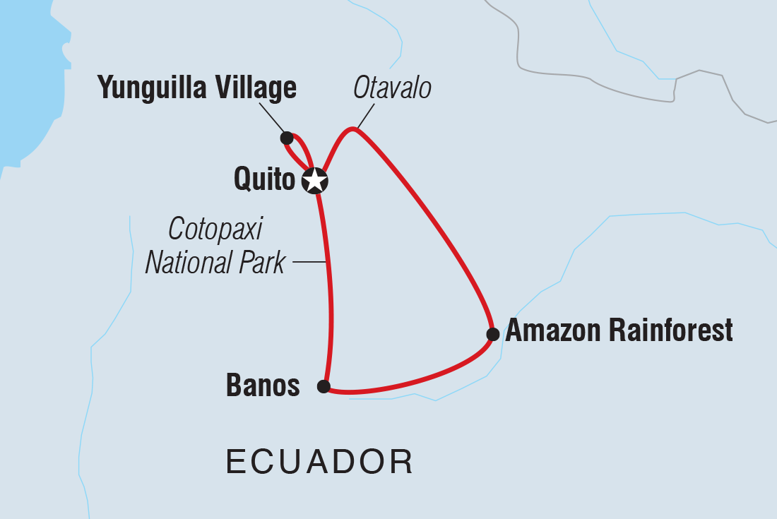 Map of Ecuador Highlands including Ecuador