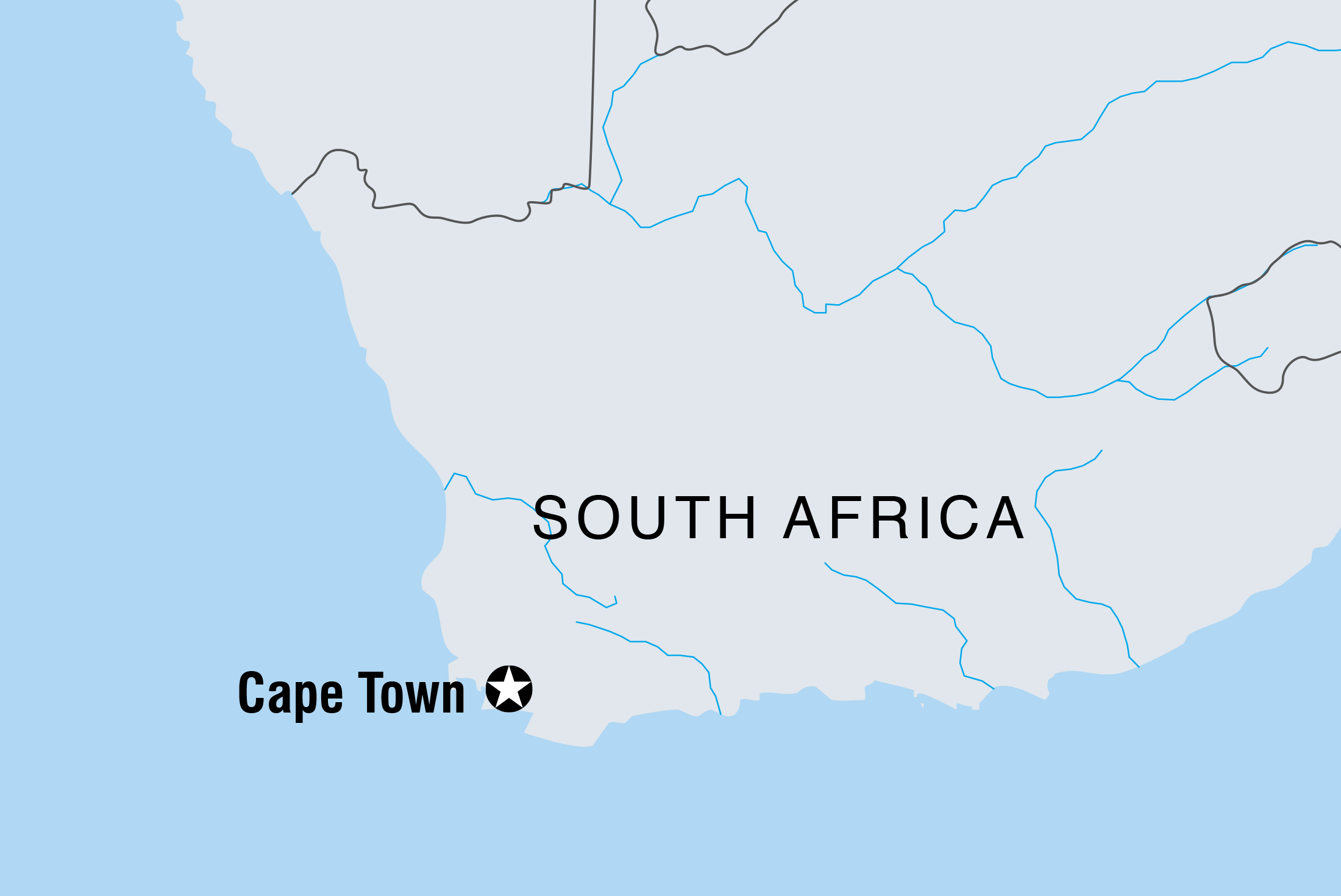 Map of Cape Town & Winelands including South Africa