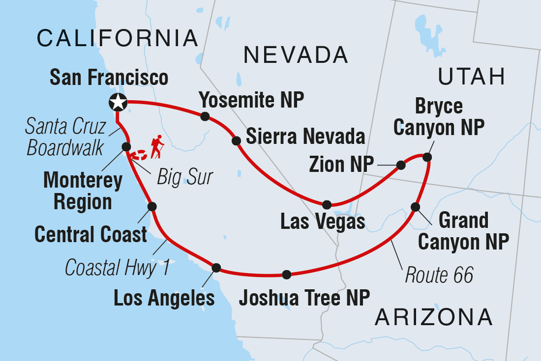Map of Epic American West including United States Of America