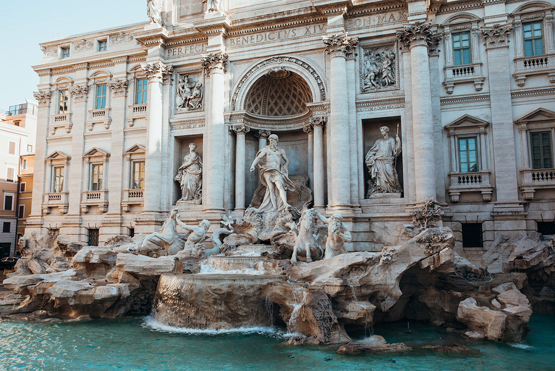 Visit the iconic Trevi Fountain in Rome
