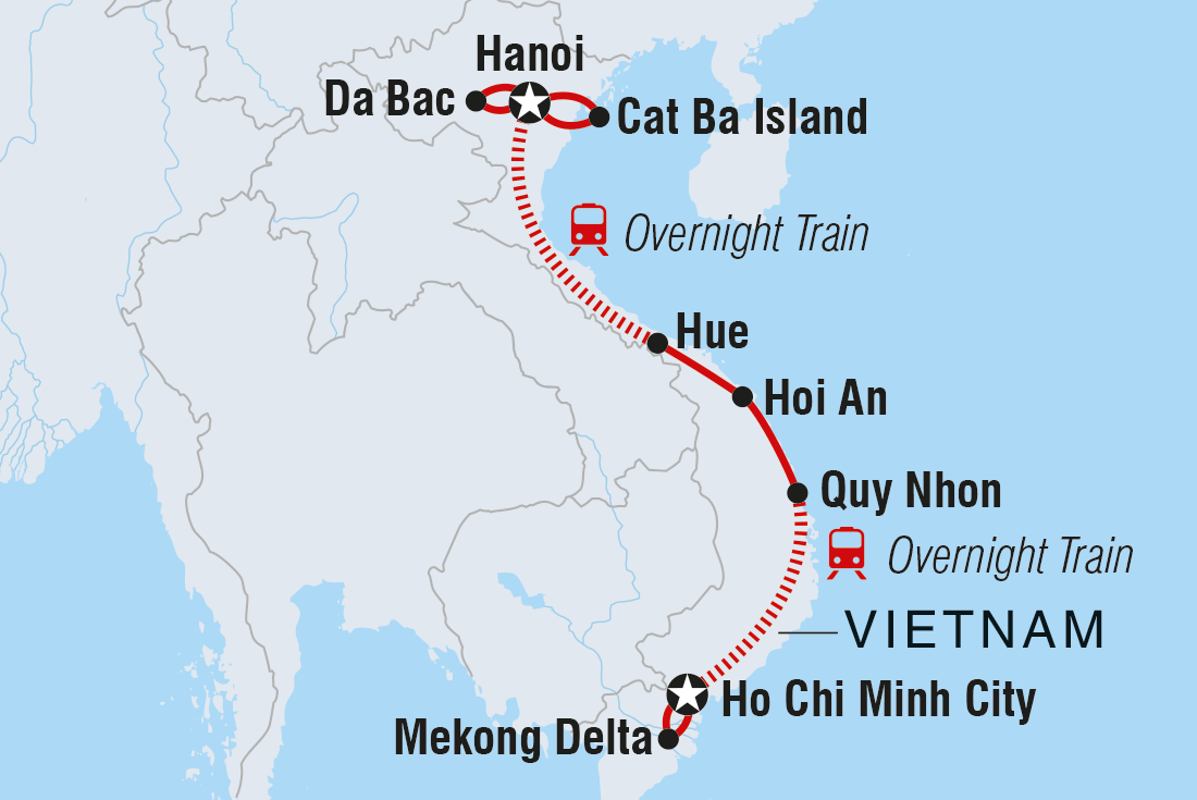 Map of Scenic Vietnam including Vietnam