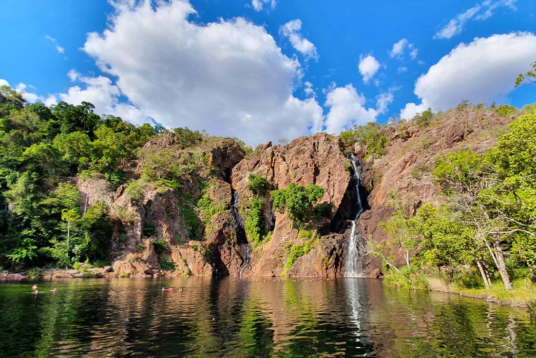 Wangi Falls, a waterfall located in the Northern Territory of Australia