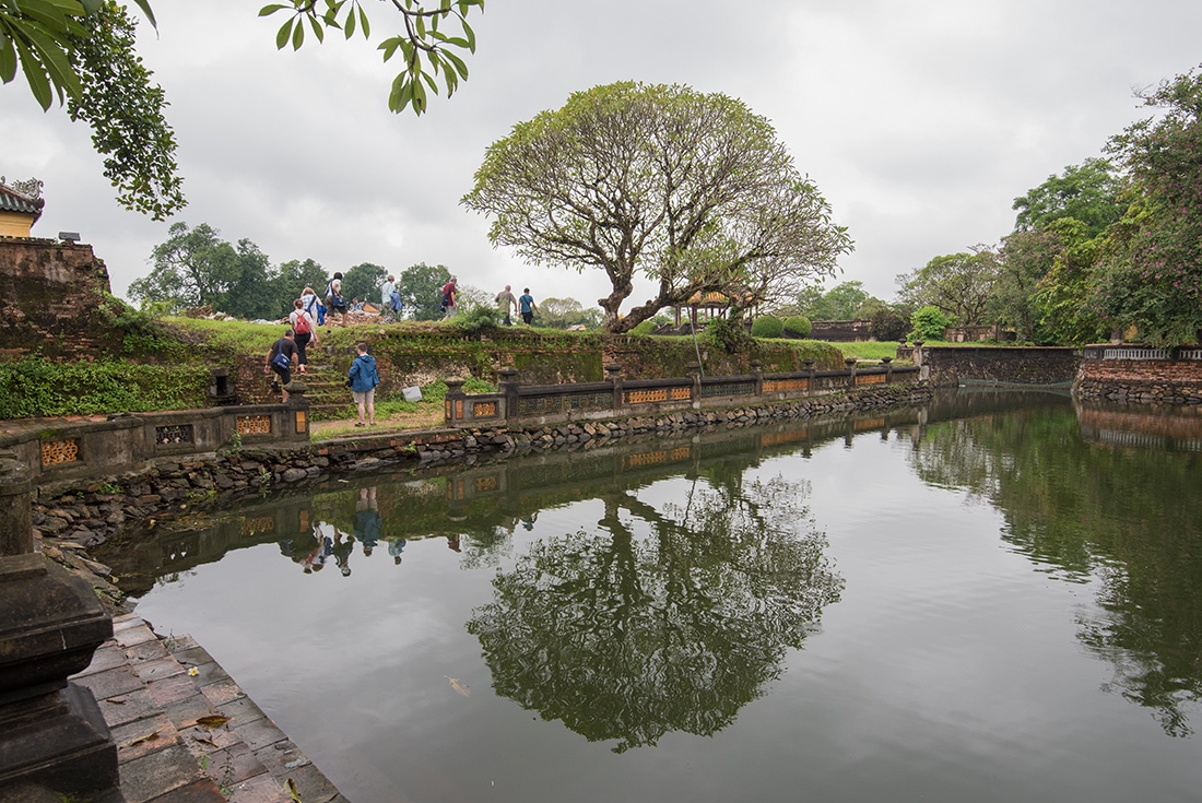 Ruins found in the Imperial Citadel in Hue, Vietnam as seen on an Intrepid Travel tour.