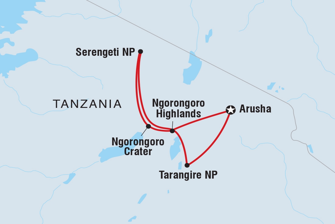 Map of Premium Tanzania including Tanzania, United Republic Of