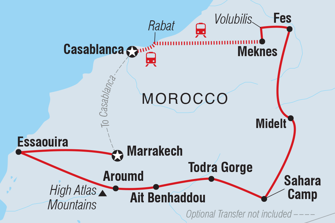 Map of Best Of Morocco including Morocco