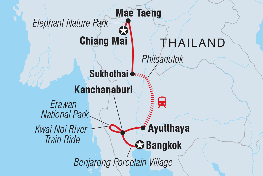 Map of Premium Northern Thailand including Thailand