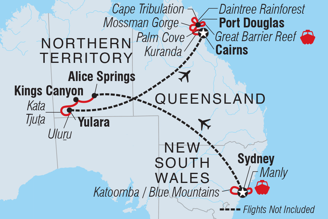 Map of Best Of Australia including Australia