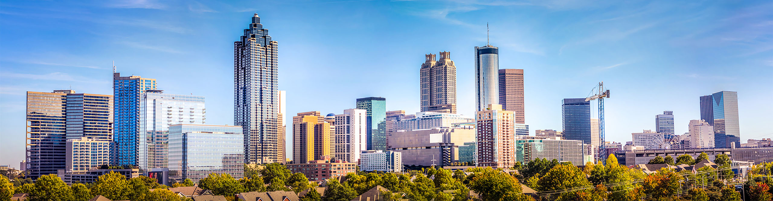 Atlanta city skyline on a clear sunny day, USA