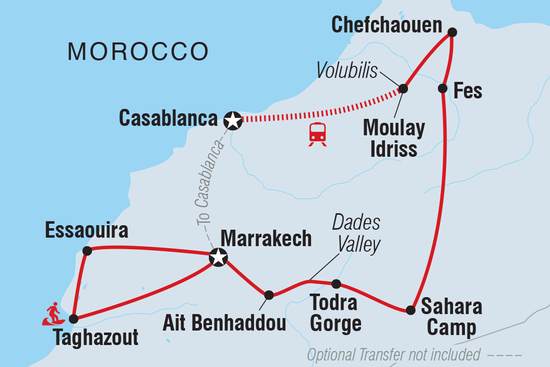 Map of Epic Morocco including Morocco