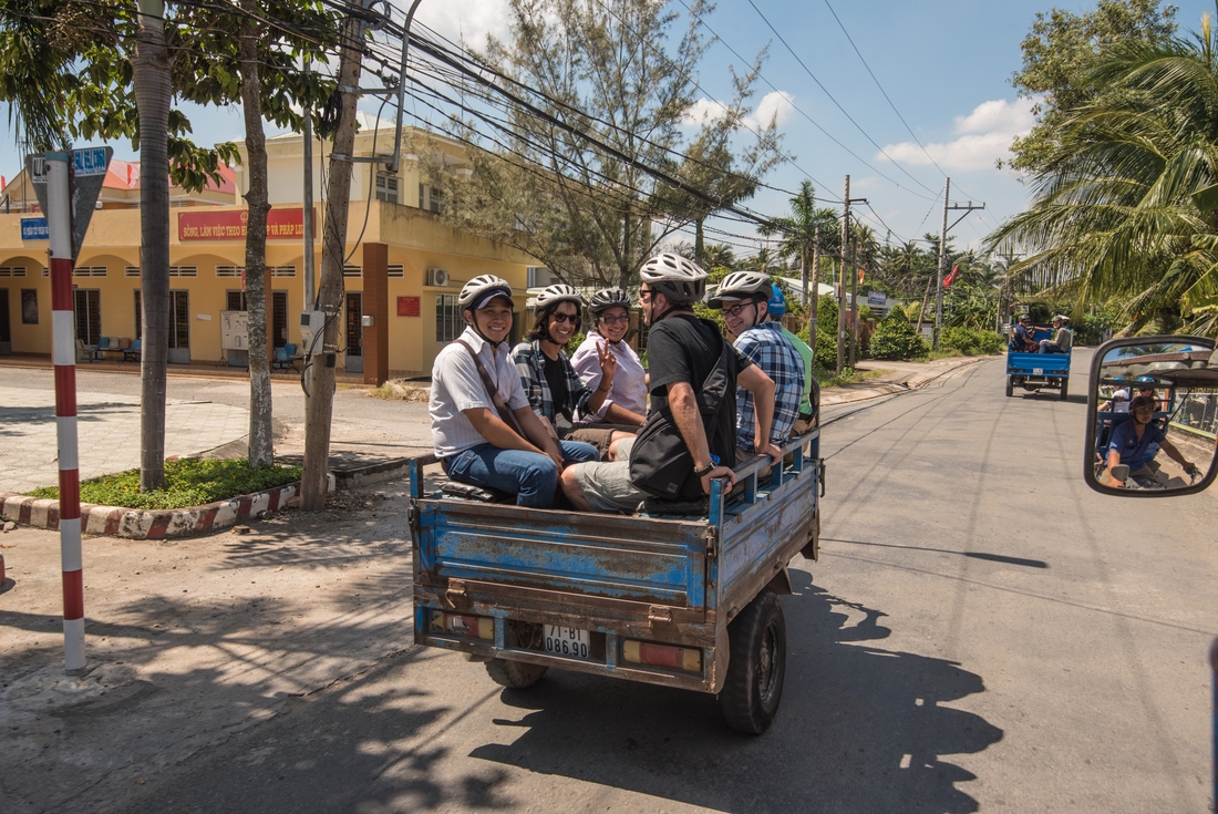 vietnam mekong ho chi minh city traveller group motor cart ride