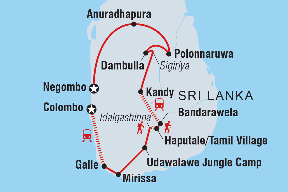 Map of Best Of Sri Lanka including Sri Lanka