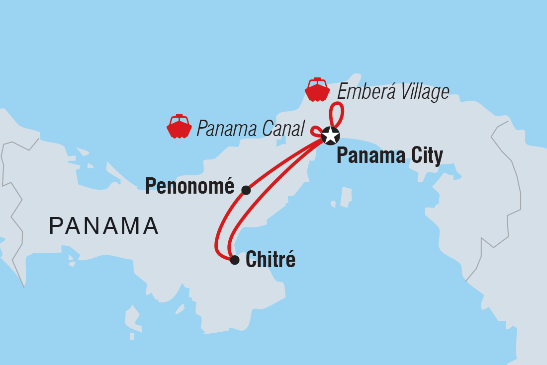 Map of Classic Panama including Panama