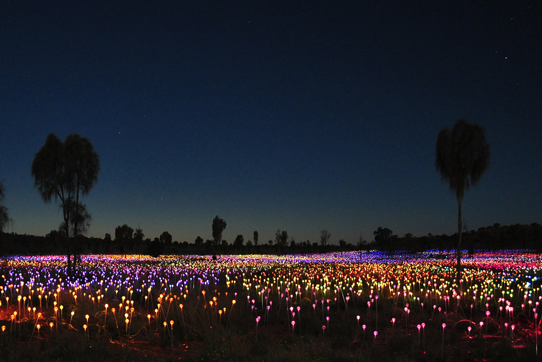 Uluru field of lights, Northern Territory, Australia