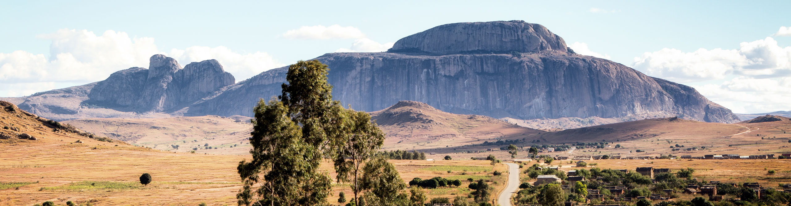View of the iconic Bishops Hat Mountain in Madagascar on a clear sunny day, Africa