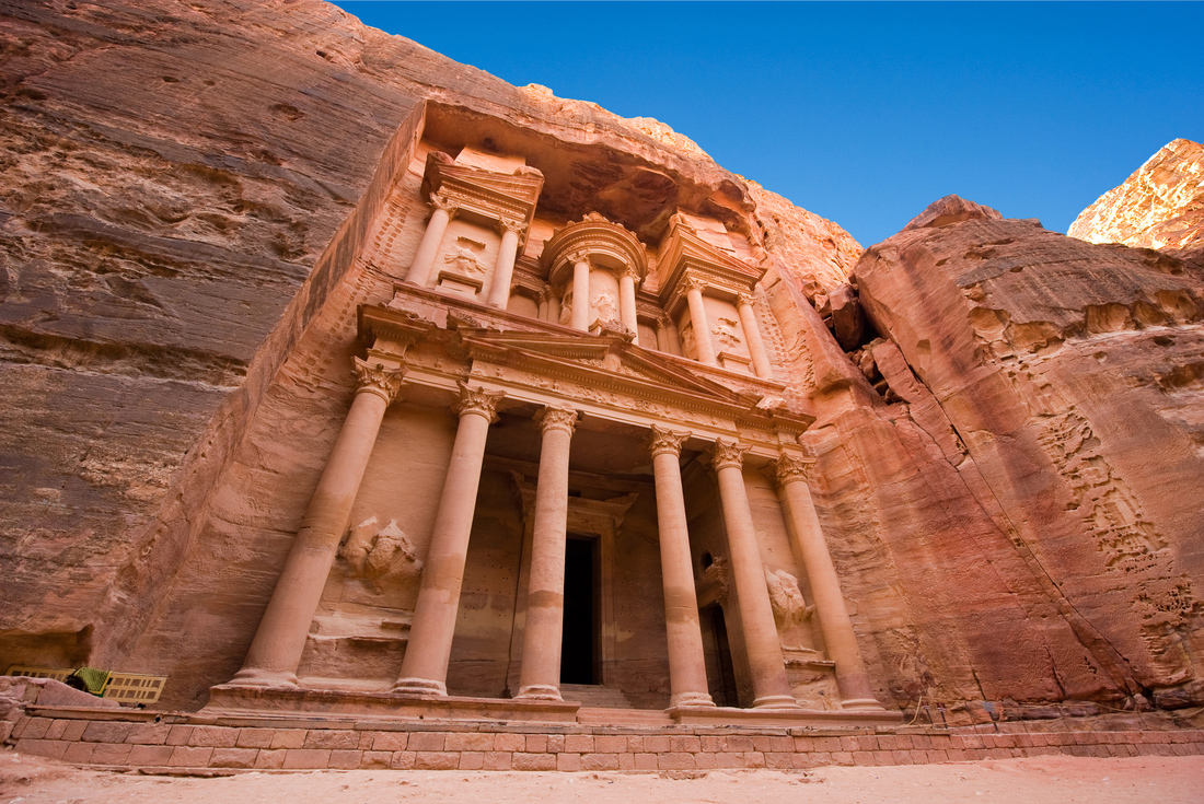 Intrepid Travel jordan petra treasury monument facade